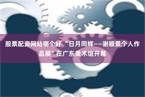 股票配资网站哪个好 “日月同辉——谢顺景个人作品展”在广东美术馆开幕